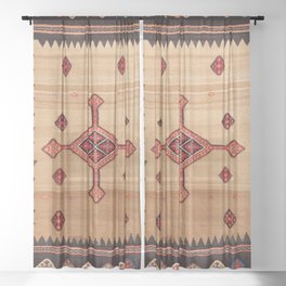 Varamin Ru Khorsi North Persian Table Cover Print Sheer Curtain