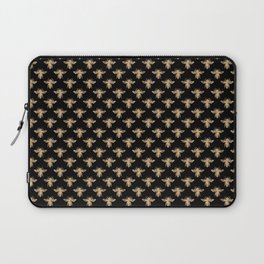 Vintage Gold Queen Honey Bee Pattern Laptop Sleeve