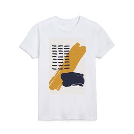 Brush Stroke with Mustard 06 - Abstract Minimal Shapes Modern Mid Century Texture. Gift idea Home deco Kids T Shirt