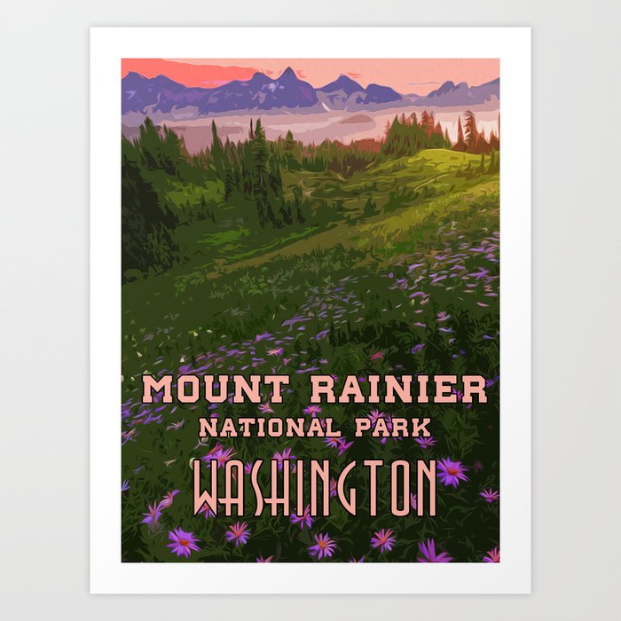Washington, Mount Rainier National Park Art Print