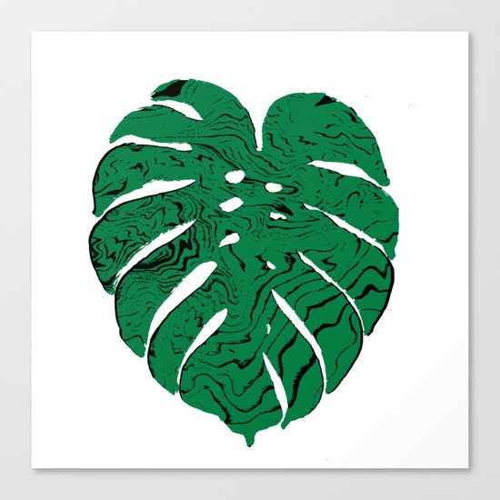 Monstera cheese plant house plants yoga studio minimalist art hipster decor Canvas Print