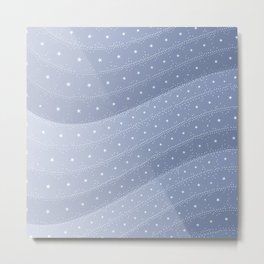 Star Stripes Grey Abstract Space Pattern Design Metal Print
