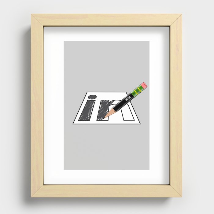 penciled in Recessed Framed Print