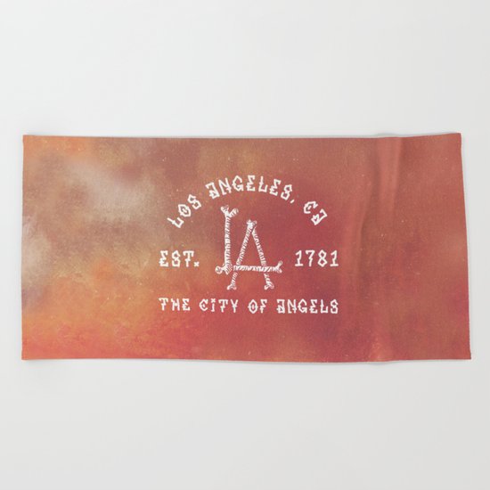 The City of Angels Beach Towel
