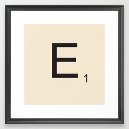 Scrabble Lettre E Letter Framed Art Print
