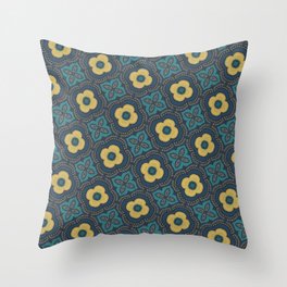 Cute Yellow Flowers Pattern Throw Pillow