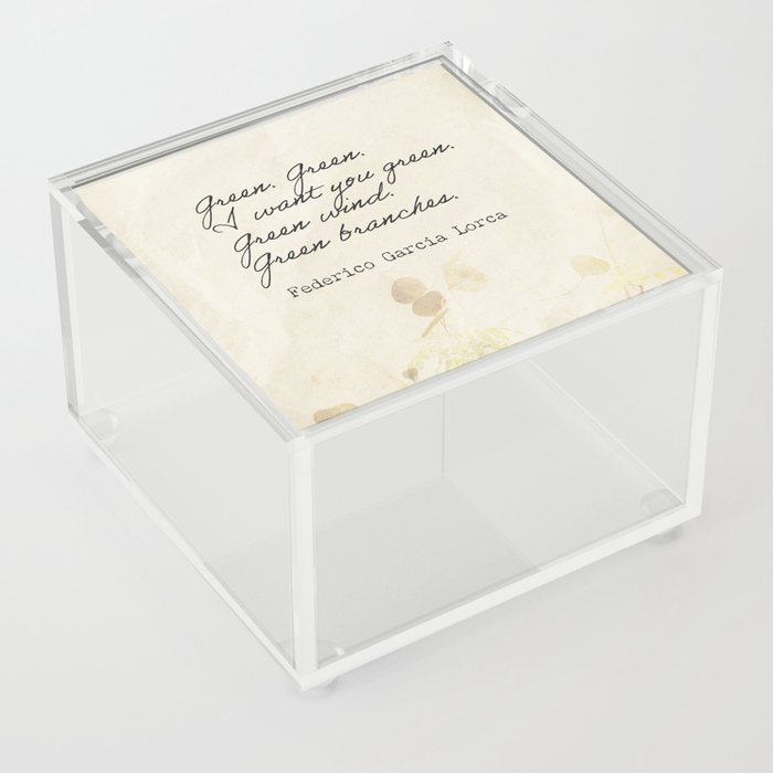 Federico García Lorca vers 4 Acrylic Box