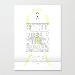 ASCII Ribbon Campaign against HTML in Mail and News – White Canvas Print