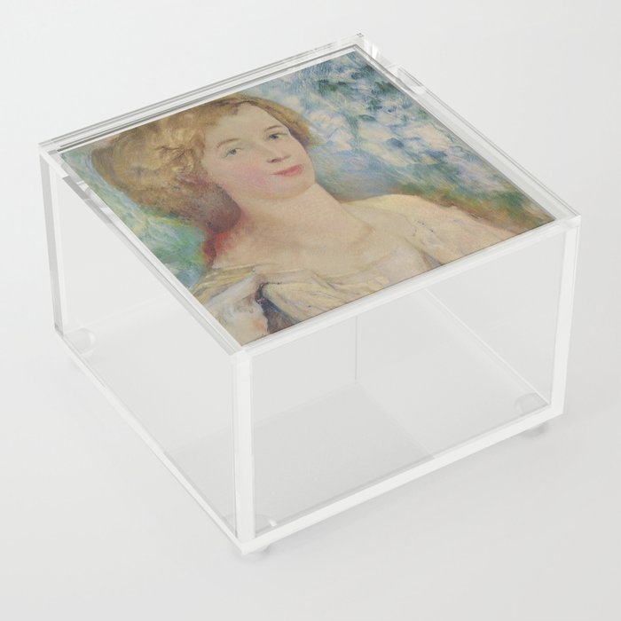 Sideways glance in the shower with clothes Acrylic Box