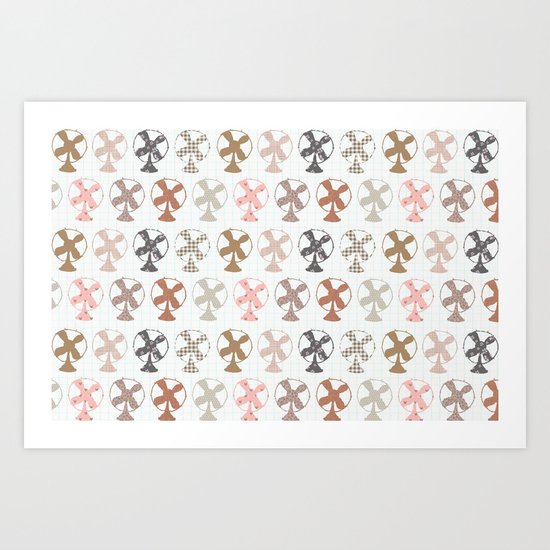 fans pattern Art Print