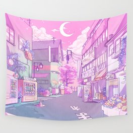 Pink Moonlight Wall Tapestry