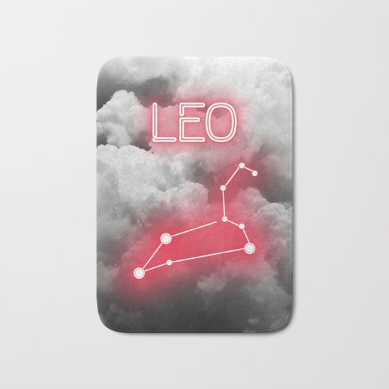 Neon Leo Constellation Bath Mat