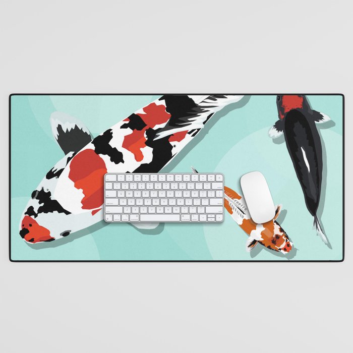 Koi Fish Pond #2 Desk Mat