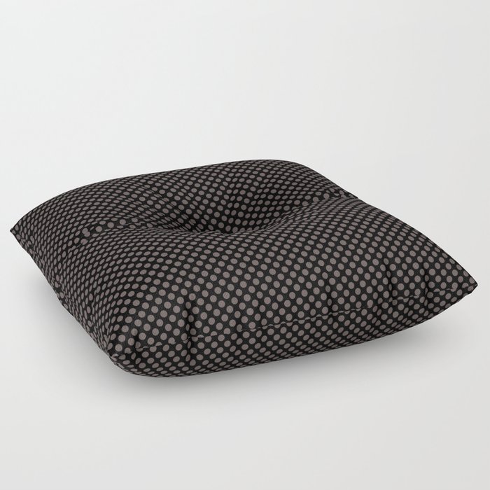 Black and Dark Brown Uniform Tiny Polka Dot Pattern Pairs DE 2022 Popular Color Nomad DET697 Floor Pillow
