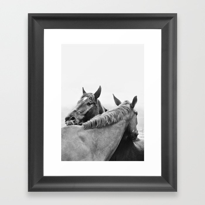 Two Horses Framed Art Print