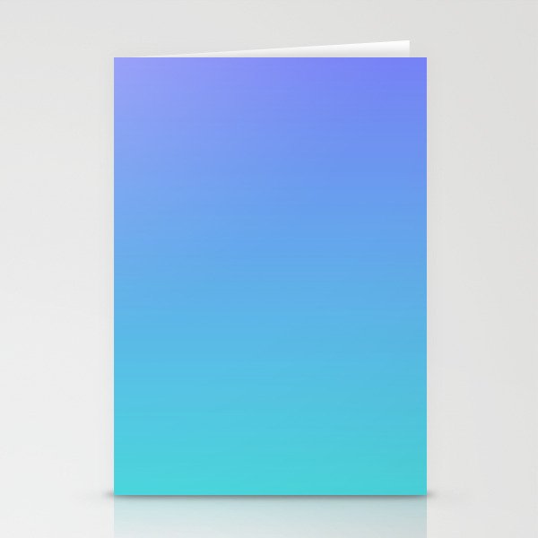 PEACOCK ABSTRACT. Bright Blue Gradient  Stationery Cards