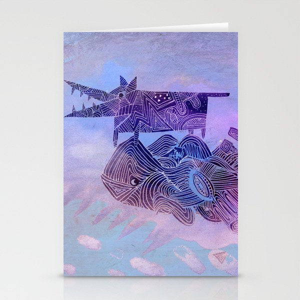 above the clouds Stationery Cards