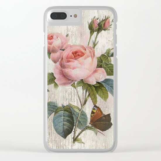 Roses Nostalgie Clear iPhone Case