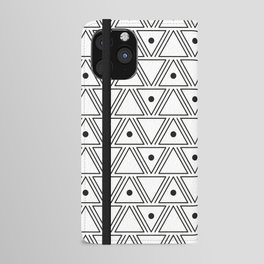 Black and white triangles iPhone Wallet Case