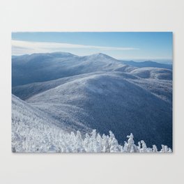 The White and Frozen Mountains Canvas Print