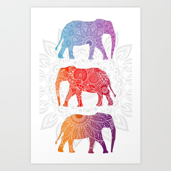 Elephantz II Art Print