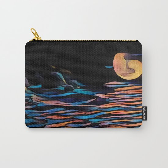 Moon over Beach Carry-All Pouch