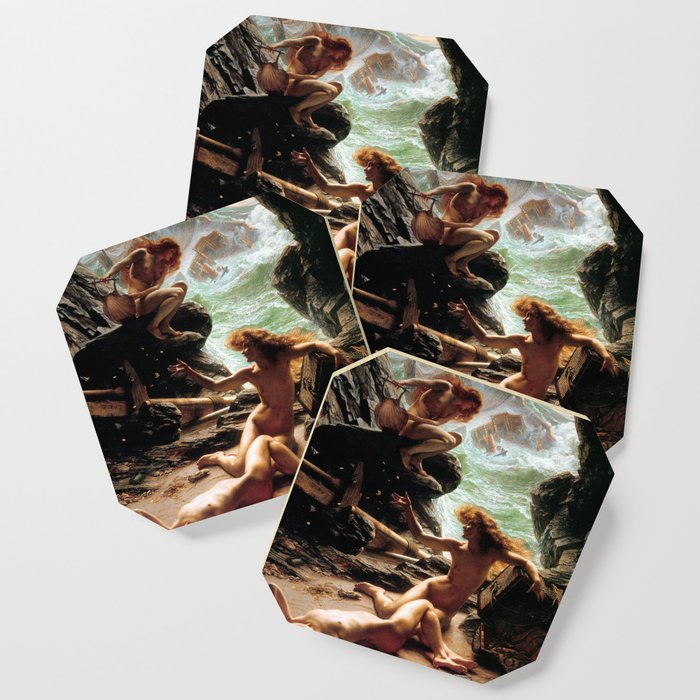 Cave of the Storm Nymphs - Sir Edward Poynter , Cave Storm Nymphs Coaster