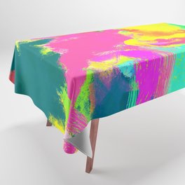Muted Abstract Modern Clouds Fuchsia Tablecloth