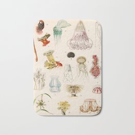 Adolphe Millot - Mollusques 02 - French vintage zoology illustration Bath Mat | Sealife, Jellyfish, Fish, Larousse, Ocean, Outofcopyright, Oceanography, Seasnail, Chart, Lithograph 