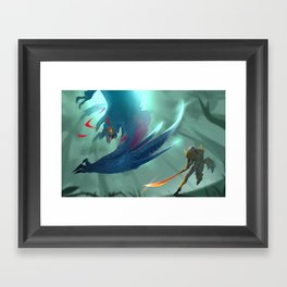 Nargacuga Hunt [Monster Hunter] Framed Art Print