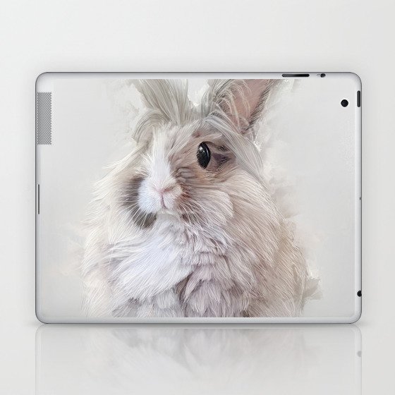 Dwarf Angora Rabbit Wildlife Portrait Laptop & iPad Skin