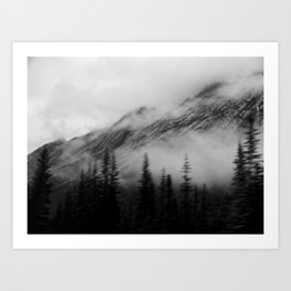 Cloudy Mountain Twilight Art Print