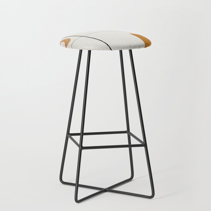 Abstract Organic Shapes and Lines Bar Stool