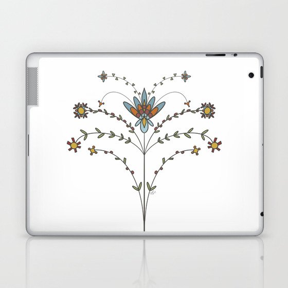 Vintage Abstract Floral Bouquet 1.0 Illustration Laptop & iPad Skin