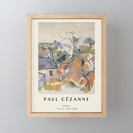 Poster-Paul Cézanne-Roofs. Framed Mini Art Print
