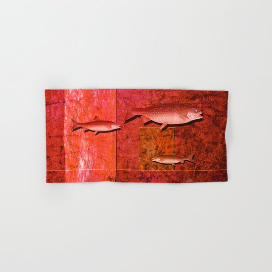 Coral Shadows, Swimming Fish Hand & Bath Towel