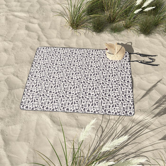 Seamless Vector Pattern Overlay Tiny Hand Drawn Irregular Speckles Shapes Picnic Blanket By Limolida Society6