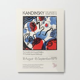 Wassily Kandinsky - Exhibition poster for The Scottish Arts Council Gallery ,1958 Metal Print