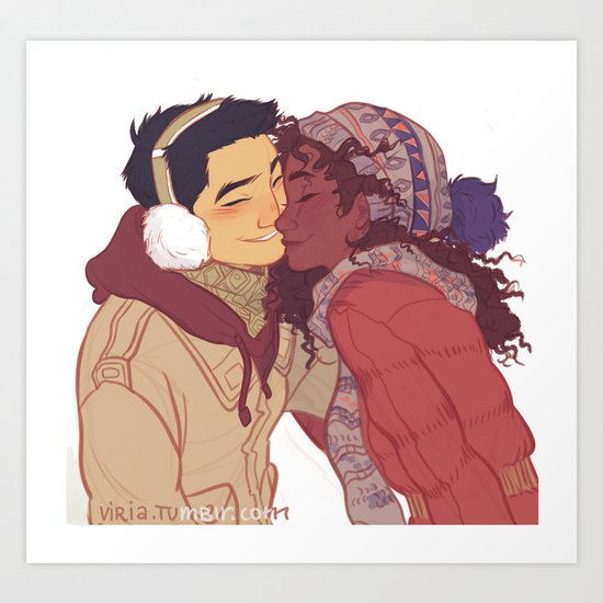 lovebirds Art Print