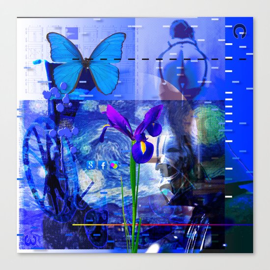 No Way No How < The NO Series (Blue) Canvas Print