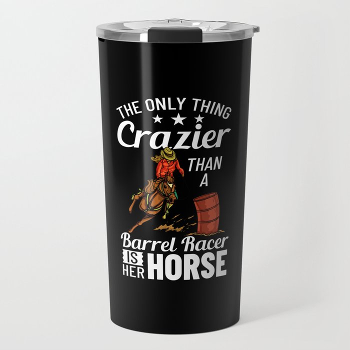 Barrel Racing Horse Racer Saddle Rodeo Travel Mug