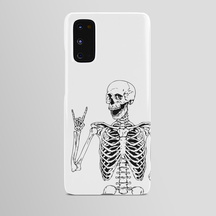 Rock and Roll Skeleton halloween desing Android Case