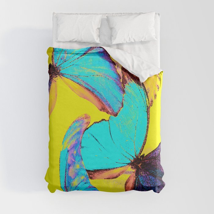 Shiny and colorful butterflies #decor #society6 #buyart Duvet Cover