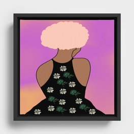 Woman At The Meadow 28 Framed Canvas