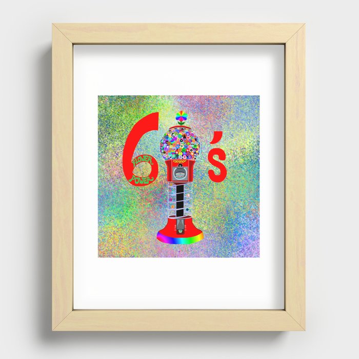 Sprinkle Rainbow Gumball Machine Recessed Framed Print