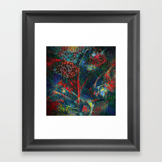 Fractal Flower Framed Art Print
