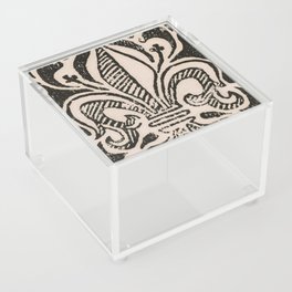 Distressed Fleur-de-Lis Acrylic Box