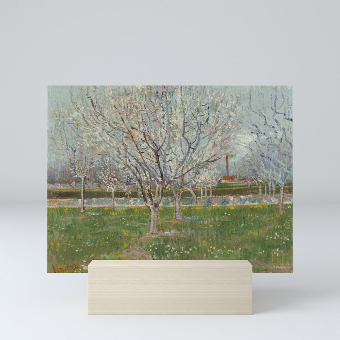 Vincent van Gogh Orchard in Blossom Plum Trees Oil Painting Mini Art Print