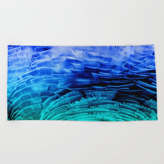 RUFFLED BLUE Beach Towel