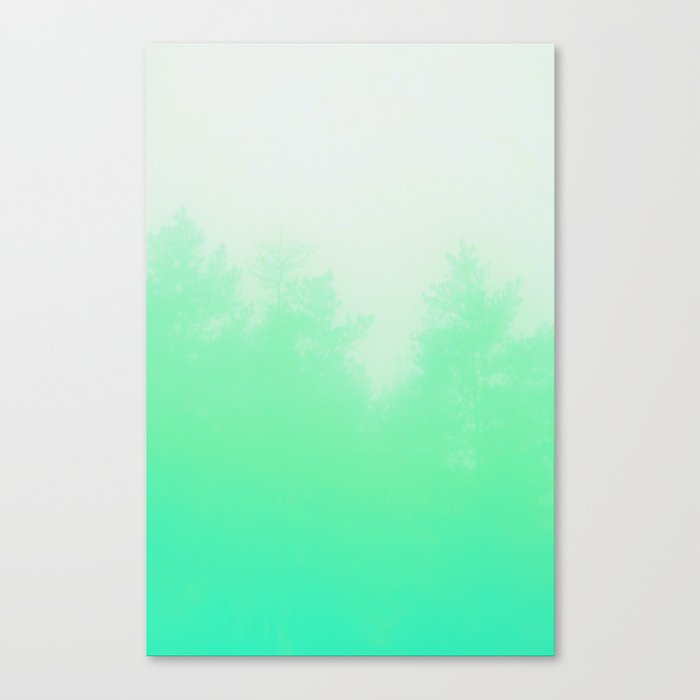 Out of focus - cool green Canvas Print